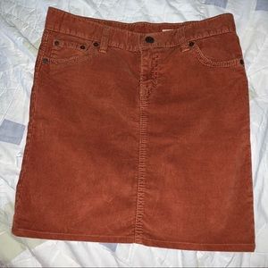 Orange Denim Skirt
